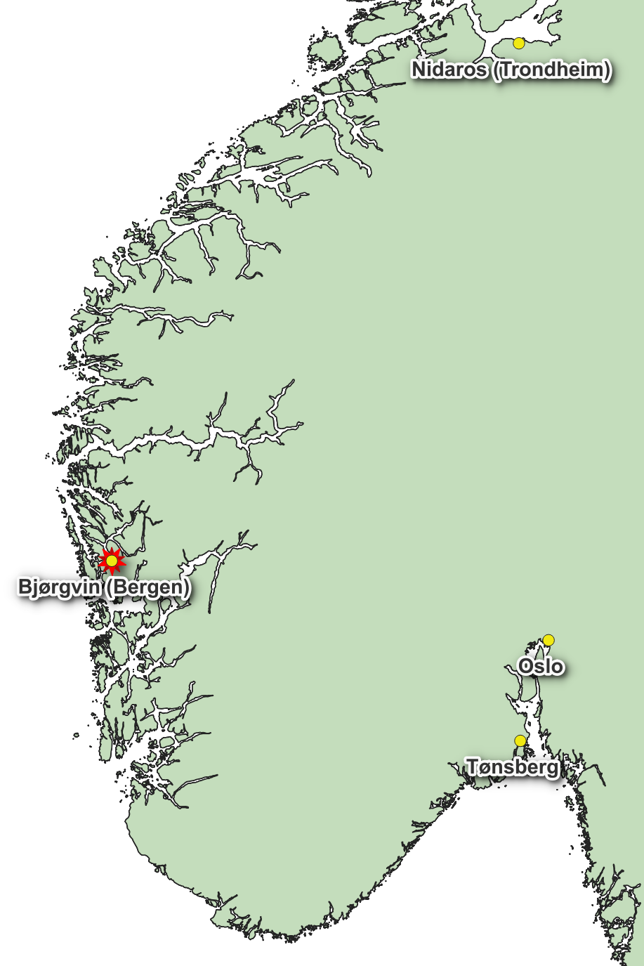 Kart over Norge